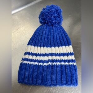 American Eagle Blue and White Stripped Beanie - One Size - VGUC
